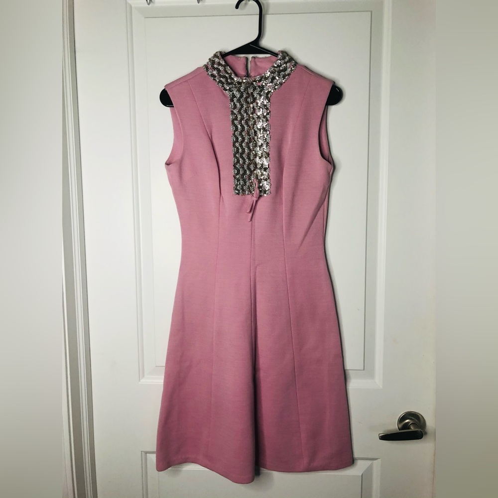 Pink flare dress size small